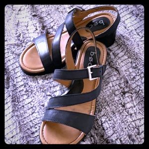 b.o.c. Wedge Sandals w/ Blk Straps